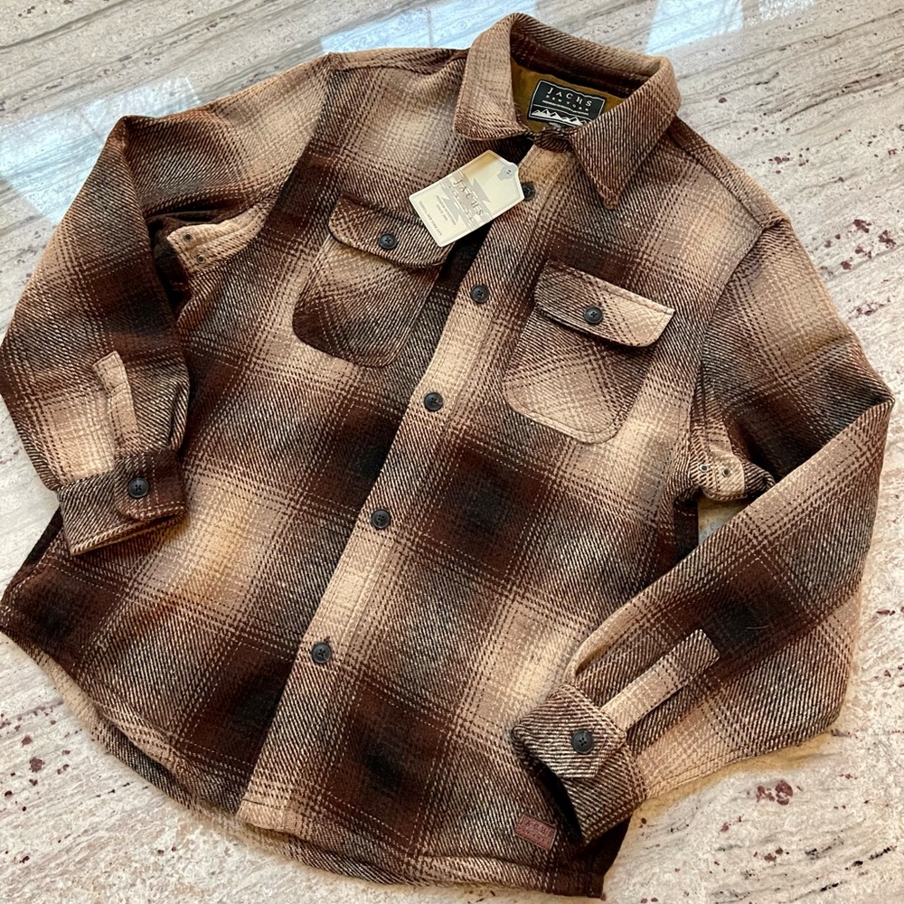 Jachs Jacket Button Down Coat Plaid size M